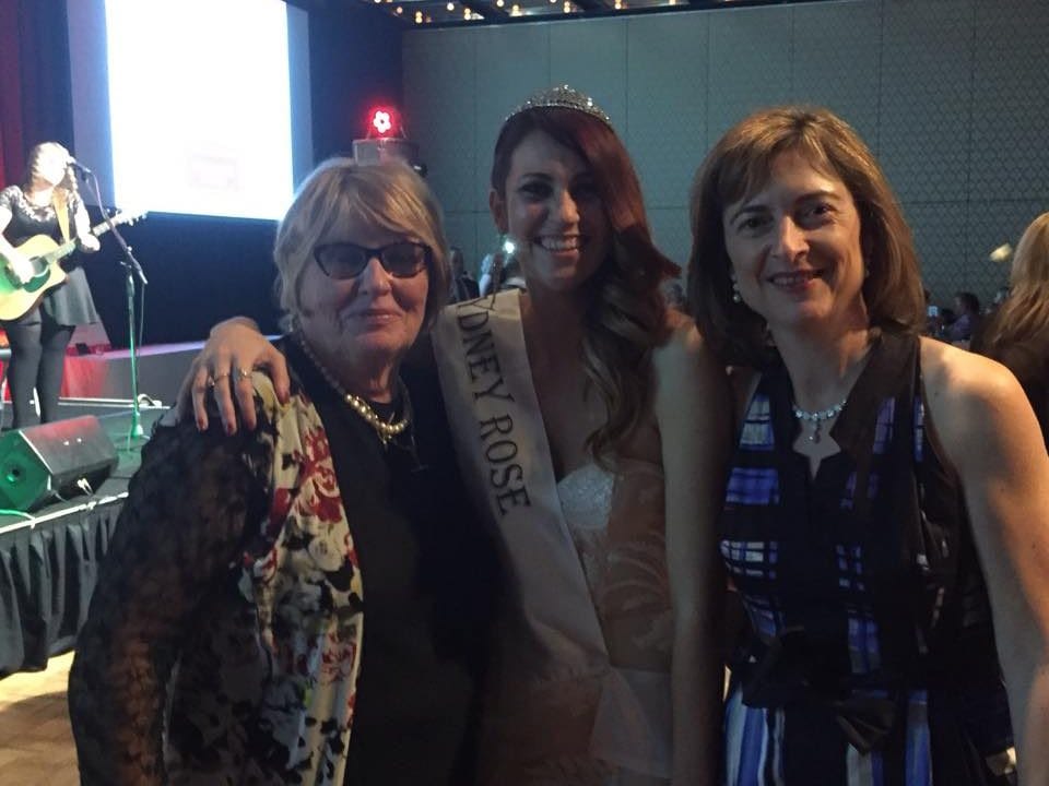 Pam and Helen with Biranna 2017 Rose of Tralee
